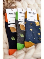 Mužské ponožky s model 21643686 vzory černé - Aura.via