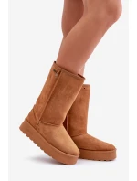 Vysoké Sněhové Boty Na Platformě Big Star model 21679161 Camel - Big Star Shoes