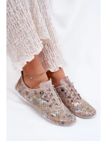 Dámské Polobotky Z Přírodní Kůže Vzorované model 21691796 Béžové - Artiker
