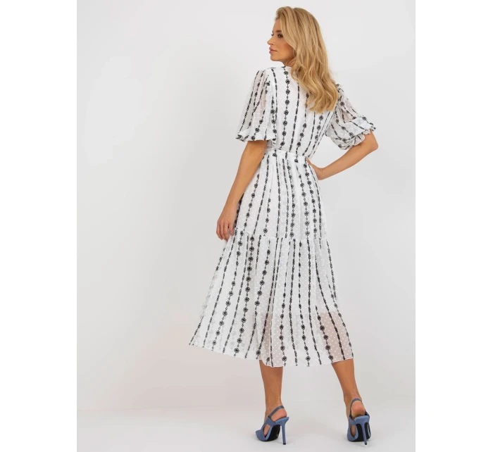 Sukienka LK SK 508963 1.38 biało czarny