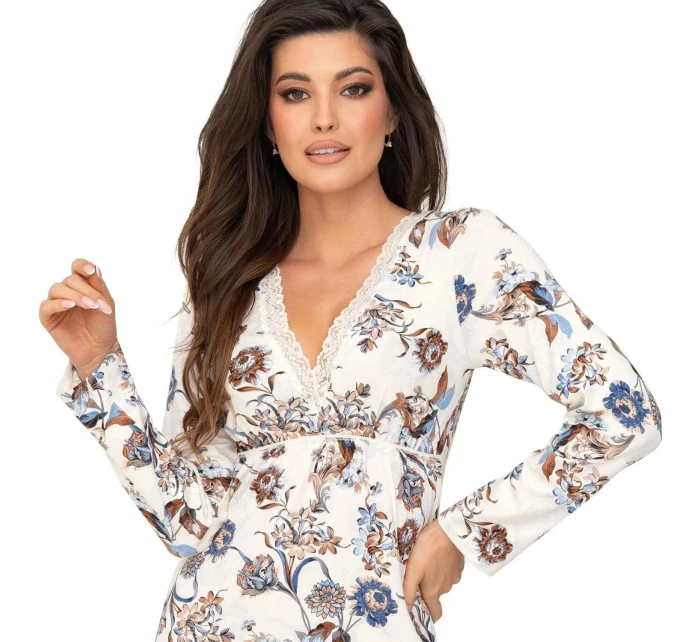 Dámská noční košilka Naomi Ecru vzor - Donna