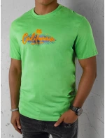 Pánské zelené tričko s potiskem Dstreet RX5373 Pánské zelené tričko s potiskem Dstreet RX5373