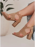 Dámské sandály na jehlovém podpatku AMIRIA beige FashionStreet ZY0804