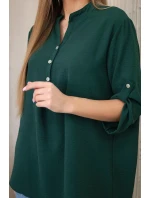 Halenka s prodlouženým zadním dílem tmavě zelená Halenka s prodlouženým zadním dílem tmavě zelená