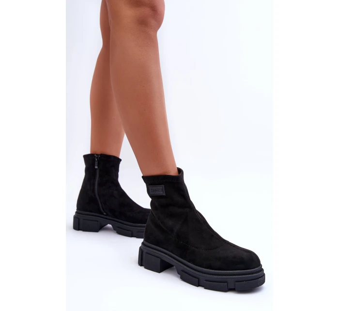 Kožené Klasické Zateplené Boty Černé model 21630931 - Boto Kožené Klasické Zateplené Boty Černé model 21630931 - Boto