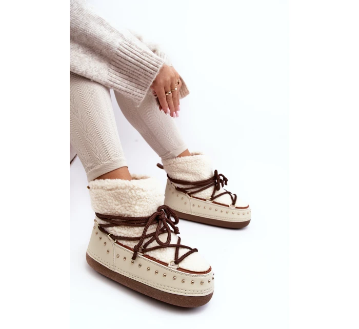 Dámské zateplené sněhule Bežové model 21637486 - Boto