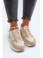 Dámské tenisky z ekokože béžové model 21657585 - Boto Dámské tenisky z ekokože béžové model 21657585 - Boto