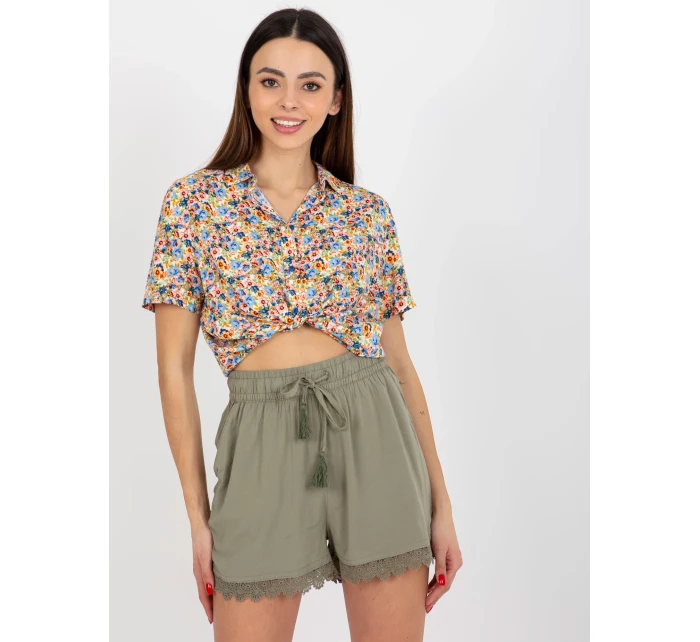 Dámské šortky D73760M62233KB khaki - FPrice