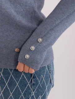 Sweter PM SW model 19318942 szaro niebieski - FPrice