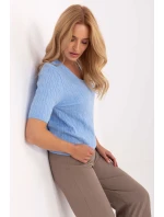 Svetr s krátkým rukávem model 217333 Factory Price Svetr s krátkým rukávem model 217333 Factory Price