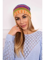 Krystyna fleecová čepice K207 chrpa+oranžová Krystyna fleecová čepice K207 chrpa+oranžová