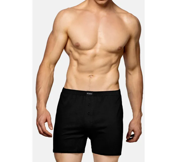 Pánské klasické boxerky s model 20070793 2PACK černé - Atlantic