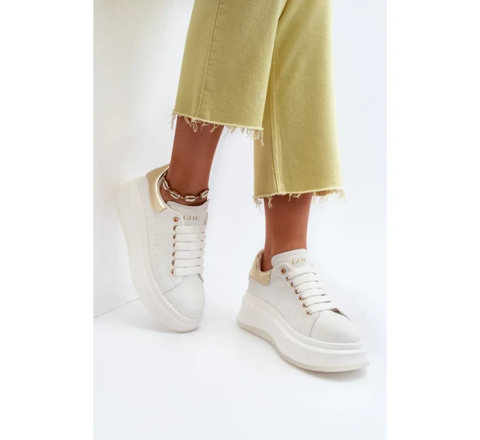 Dámské kožené tenisky GOE Bílé