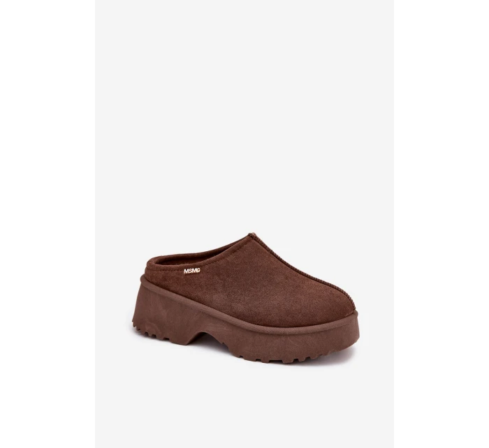 Dámské nízké sněhule na platformě Yrenna – hnědé Dámské nízké sněhule na platformě Yrenna – hnědé