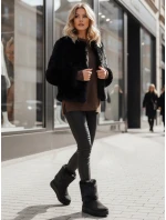 Dámské černé semišové sněhule Dstreet model 21994433 - FashionStreet