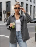 Kurtka damska  oversize szara model 22011546 - FashionStreet