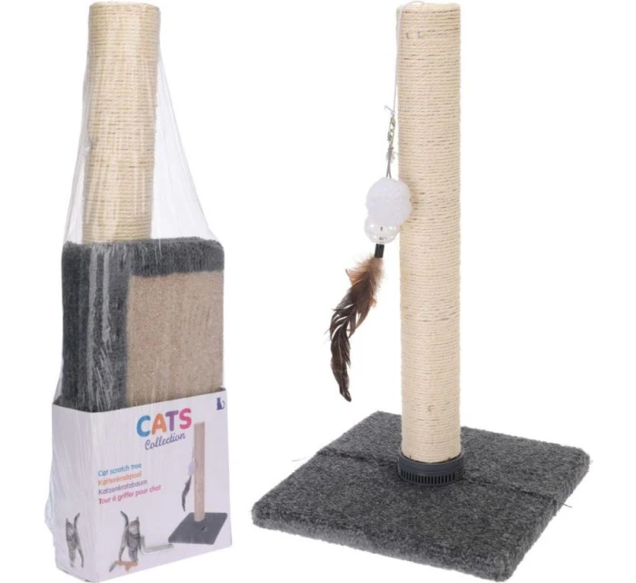 ŠKRABADLO PRO KOČKY S HRAČKOU 53CM