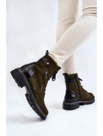 Semišové zateplené boty model 21605472 Zelená - Laura Messi