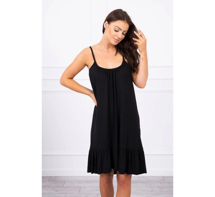 Šaty s model 21752900 páskem černé - K-Fashion