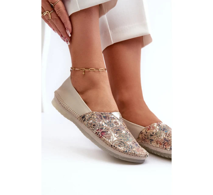 Dámské kožené baleríny Maciejka 1930B-04 Beige