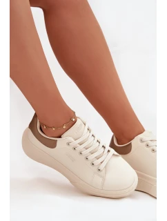 Dámské tenisky na platformě Big Star – béžové