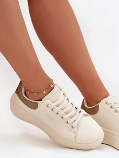 Dámské tenisky na platformě Big Star – béžové