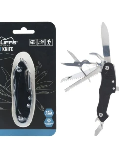 SADA PRO PŘEŽITÍ TURISTICKÝ KAPESNÍ NŮŽ 15V1 ČERNÝ