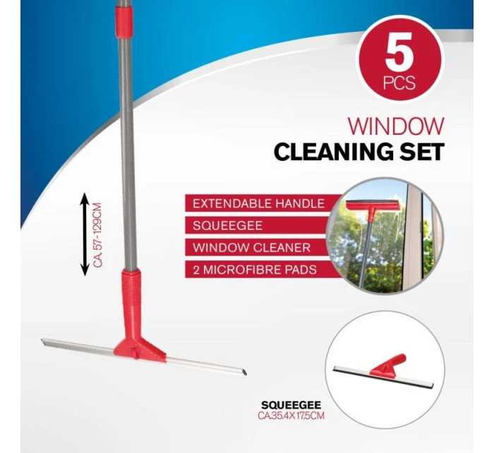 DIRT DEVIL Čistič oken a zrcadel 5 v 1 s teleskopickou rukojetí