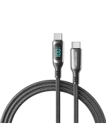 Kabel USB-C na USB-C Vention USB 2.0 5A 1,2 m s displejem černý