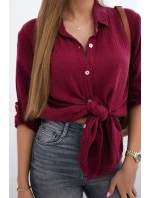 Bavlněná mušelínová košile model 21820381 - K-Fashion