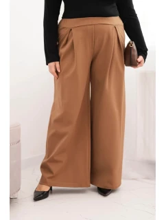 Dámské kalhoty Plus Size s širokými nohavicemi a model 21728711 - K-Fashion