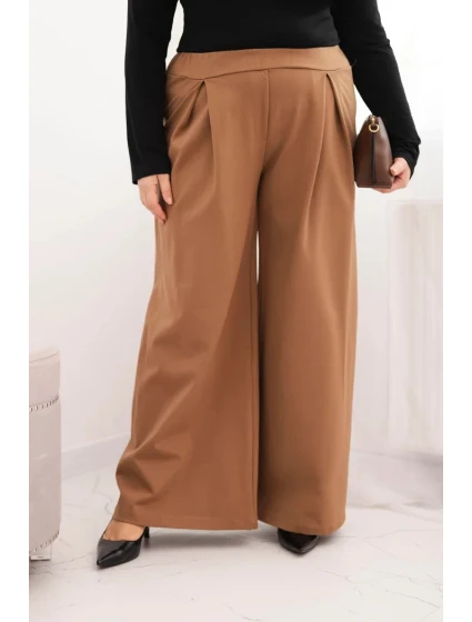 Dámské kalhoty Plus Size s širokými nohavicemi a model 21728711 - K-Fashion