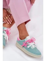 Nízké Dámské Sportovní Boty V Leopardím Mintově-Růžové Zelevelis Nízké Dámské Sportovní Boty V Leopardím Mintově-Růžové Zelevelis