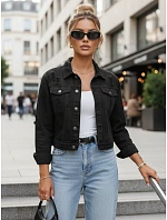 Dámská džínová bunda s efektem odřeného vzhledu LANDIA, černá, FashionStreet TY2643 Dámská džínová bunda s efektem odřeného vzhledu LANDIA, černá, FashionStreet TY2643