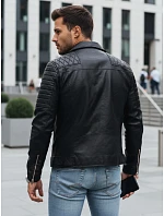 Kurtka męska skórzana czarna model 22046042 - FashionStreet