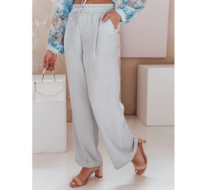 Dámské kalhoty se širokými nohavicemi MILLIVIO šedá FashionStreet UY2664