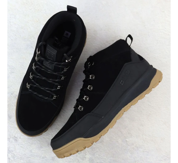 Pánské kožené trapery černé model 21905156 - Big Star