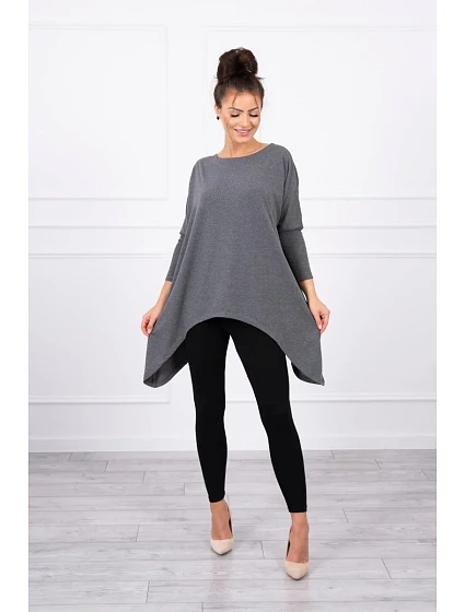 Oversize halenka grafitová melanž