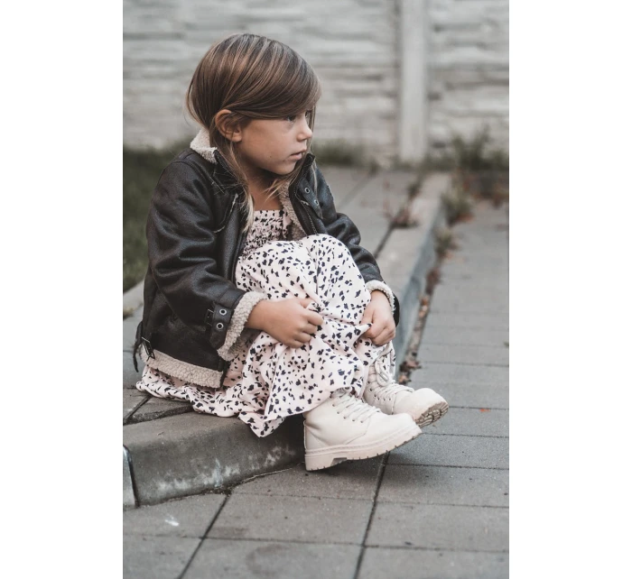 Dětské Kožené Kozačky Se Zipem Béžove model 21597399 - Boto