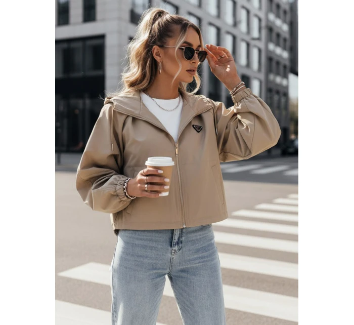 Dámská oversize bunda CATRAL tmavě béžová FashionStreet TY4190