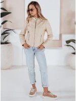 Dámská kožená bunda ROCKMISS beige FashionStreet TY5226