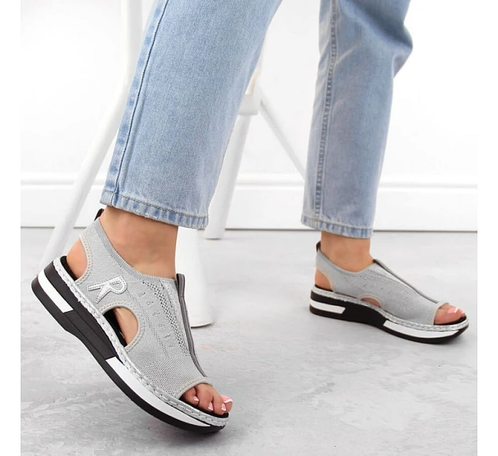Pohodlné nazouvací sandály W model 22050723 - Rieker Pohodlné nazouvací sandály W model 22050723 - Rieker