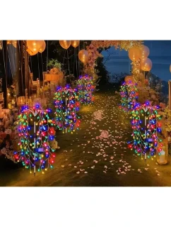 SOLÁRNÍ OHŇOSTROJ STROM LAMPA VÍCEBAREVNÝ 72CM 120 VEDL