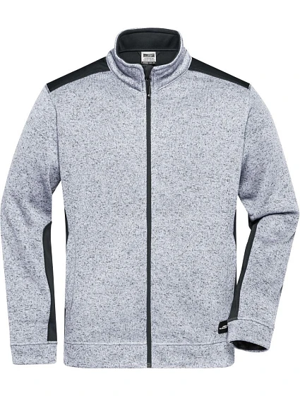 Daiber JN 862 Pánská pracovní bunda pletený fleece - Strong 02.0862 white melange/carbon Daiber JN 862 Pánská pracovní bunda pletený fleece - Strong 02.0862 white melange/carbon