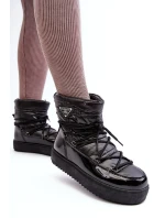 Dámské sněhule na platformě s mašlí černé model 21641625 - Boto Dámské sněhule na platformě s mašlí černé model 21641625 - Boto