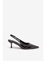 Lakované Lodičky Na Podpatku S Černé model 21704613 - Boto Lakované Lodičky Na Podpatku S Černé model 21704613 - Boto