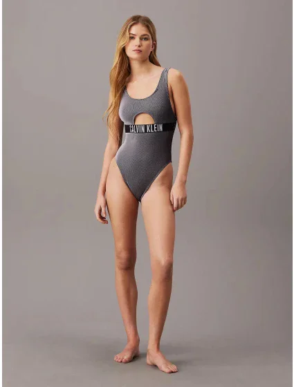 Dámské jednodílné plavky KW0KW02640 BEH černé - Calvin Klein