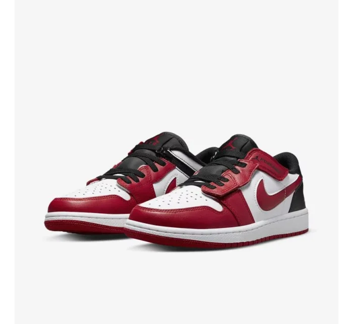 Pánské sportovní boty Air Jordan 1 Low FlyEase M DM1206-163 Červeno-bílá s černou - Nike Pánské sportovní boty Air Jordan 1 Low FlyEase M DM1206-163 Červeno-bílá s černou - Nike