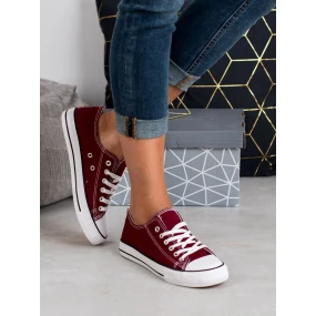 Originální červené dámské tenisky bez podpatku Originální červené dámské tenisky bez podpatku