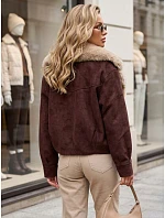 Dámská zimní semišová bunda s kožešinou, vínová, FashionStreet TY5699 Dámská zimní semišová bunda s kožešinou, vínová, FashionStreet TY5699